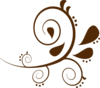 Brown Paisely Swirl3 Clip Art