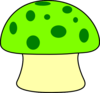Green Mushroom Yellow Base Clip Art