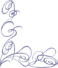 Decorative Swirl Dark Blue Clip Art