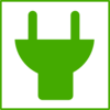 Green Plug Icon Clip Art