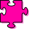 Pink Puzzle Piece Clip Art