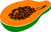 Papaya Halved Clip Art