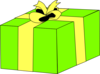 Green Gift Box Clip Art