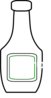 Ketchup Bottle Outline Clip Art