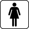 Woman Bathroom Bw With Boarder Clip Art