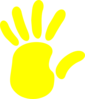 Yellow Hand Clip Art