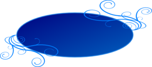 Curly Breeze  Oval Large Clip Art