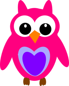Purple Pink Owl Clip Art