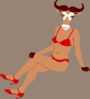 Gnu In A Bikini Clip Art