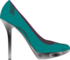 Teal Stilletos Clip Art