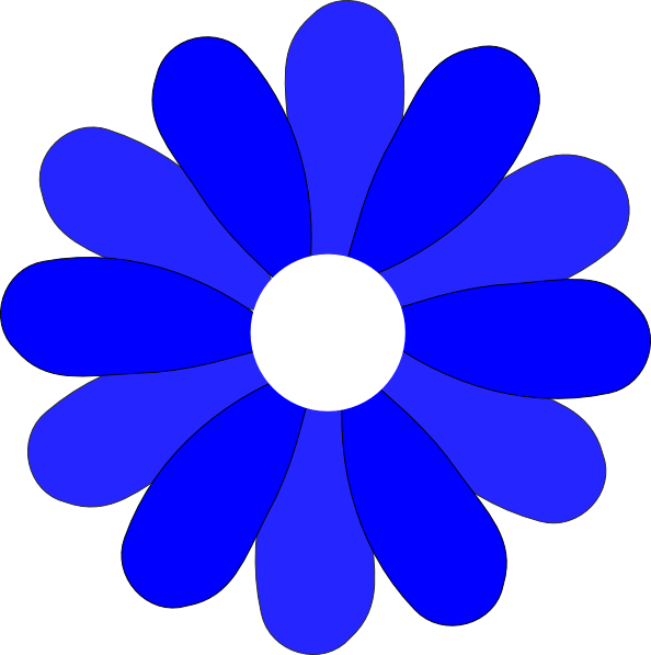 Blue Gerbera Daisy Clip Art at Clker.com - vector clip art online