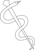 Rod Of Asclepius Connected Clip Art