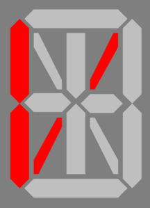 Segment Display V Clip Art