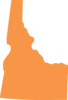 Idaho Shape - Orange Clip Art