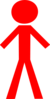 Red Stick Man Clip Art