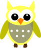 Cute Yellow Gray Owl Clip Art