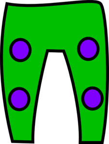 Green Purple Trousers Clip Art