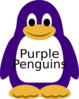 Purple Penguin3 Clip Art