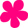 Pink Flower Blob Clip Art