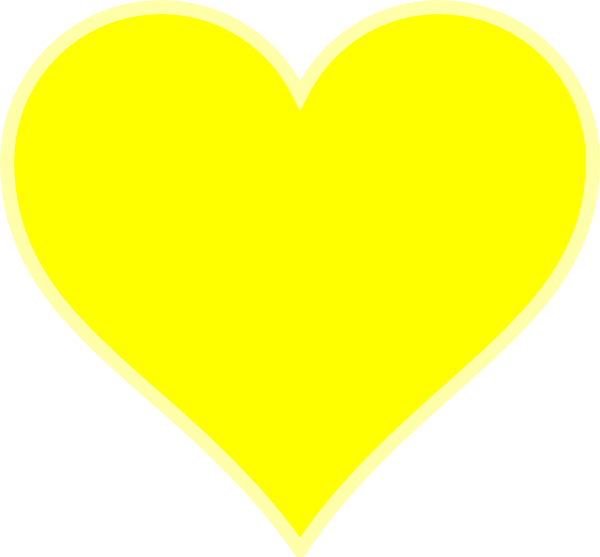 Download Single Yellow Heart Clip Art at Clker.com - vector clip ...