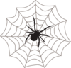 Spider With Web Clip Art