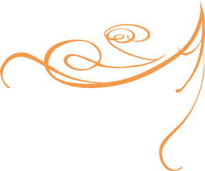 Decorative Swirl Orange Clip Art