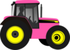 Tractor-pinkyellow Clip Art