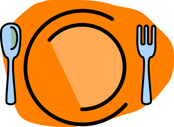 Plate Fork Spoon no Text Clip Art at Clker com vector 