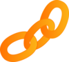 Orange Link (no Outline) Clip Art