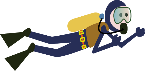 Cartoon Scuba Diver Clip Art at Clker.com - vector clip art online