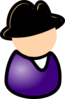 Purple Coat Detective Clip Art