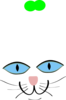 Cat Features Blue Eyes Clip Art
