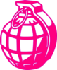Pink Grenade Clip Art