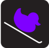 Ski Purple Duck Clip Art