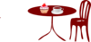 Table Chair Cupcake Cherry Coffee Clip Art