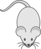 Light Grey Mouse Grey Outline Clip Art
