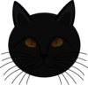 Black Cat Face Clip Art