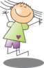 Jumping Girl 2 Clip Art