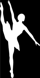 Black And White Ballerina Clip Art