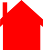Red House Silhouette Clip Art
