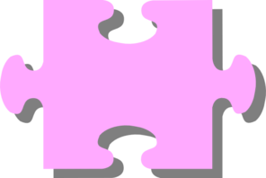 Light Pink Jigsaw Clip Art