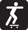 Skateboarding Stickman Clipart Clip Art