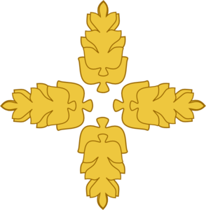 Golden Wheat Medallion Clip Art