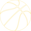 Gold Outline Basketball Clip Art