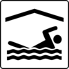 Hotel Icon Has Indoor Pool Clip Art