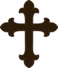 Brown Cross Clip Art