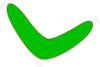 Green Vibrating Boomerang Clip Art