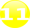 Glossy Yellow Circle Icon With 10 Clip Art