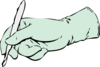 Gloved Hand With Scalpel Clip Art