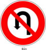 No U Turn Sign Clip Art